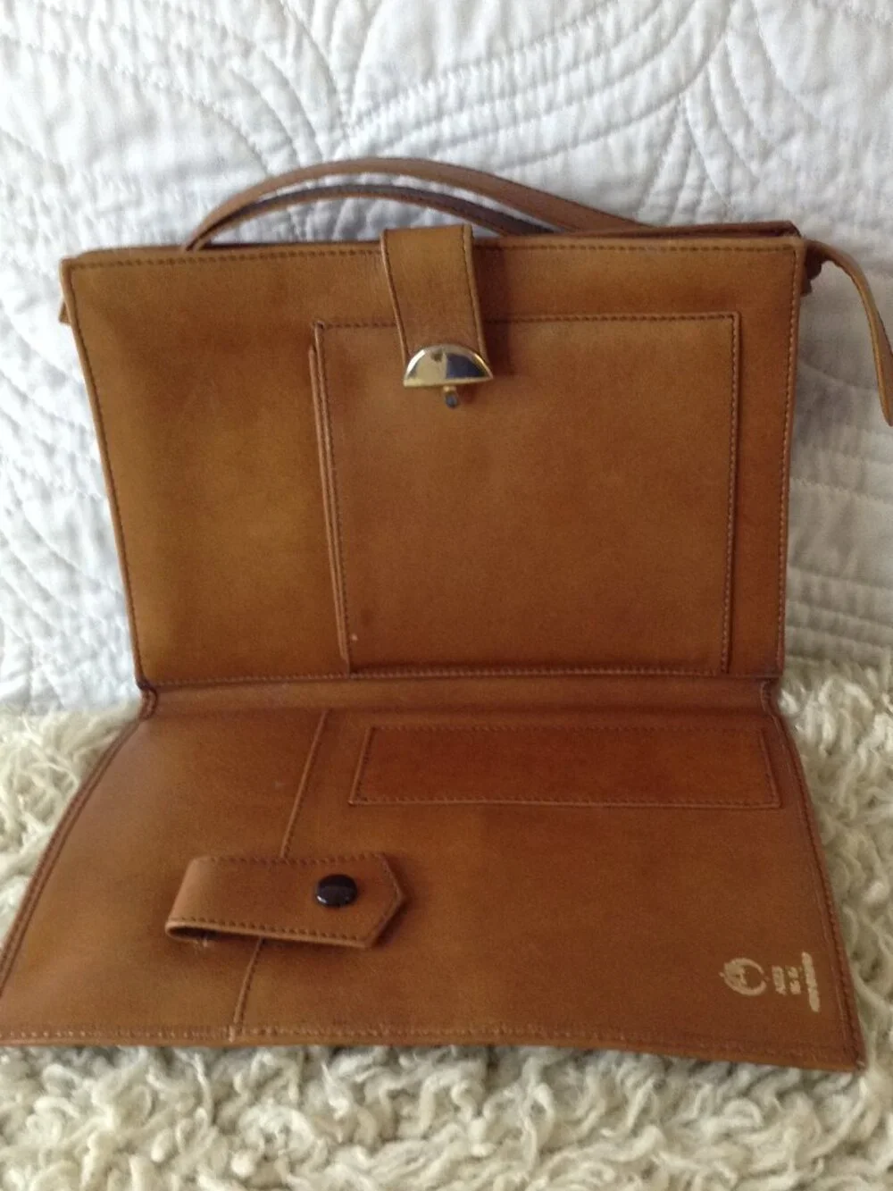 VTG Aries Leather Wallet/Executive Clutch Organizer Professional Collegiate Chic